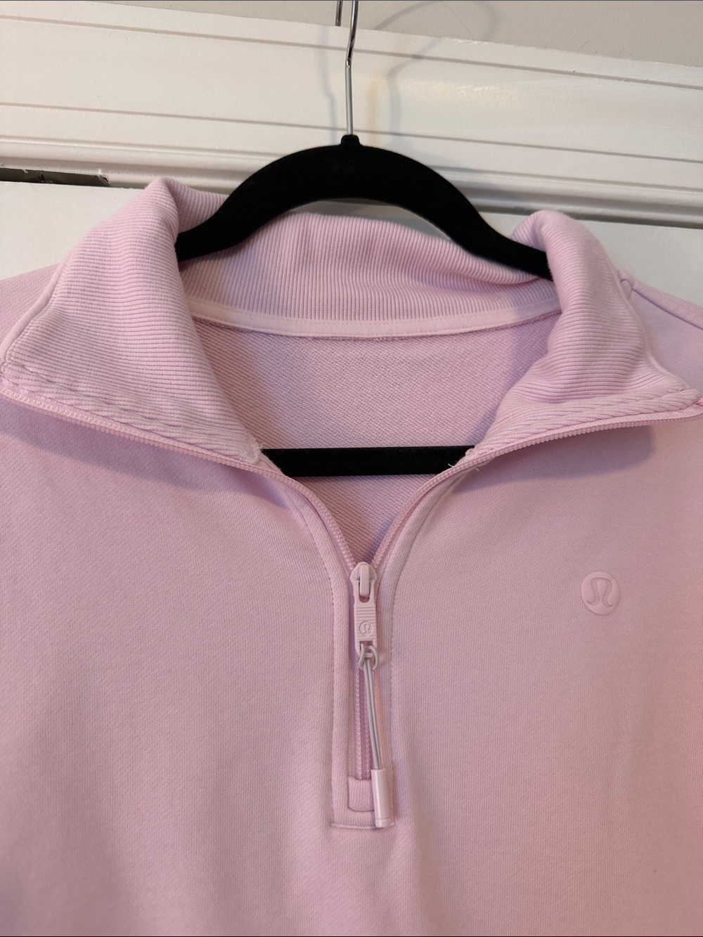 lululemon athletica Light Pink Cropped Quarter-Zip Sweatshirt - Picture 2 of 3